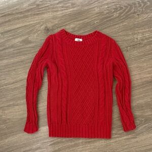 Old Navy Vibrant Red Cable Knit Sweater
